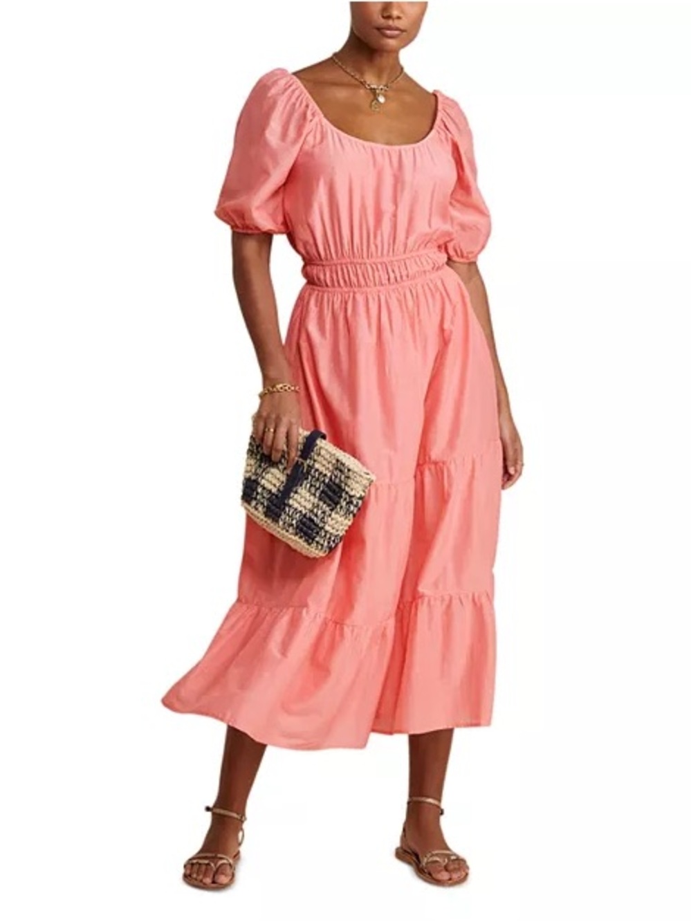 NWT Vineyard Vines Tiered Maxi Dress Cayman Pink Size XL Retail $258